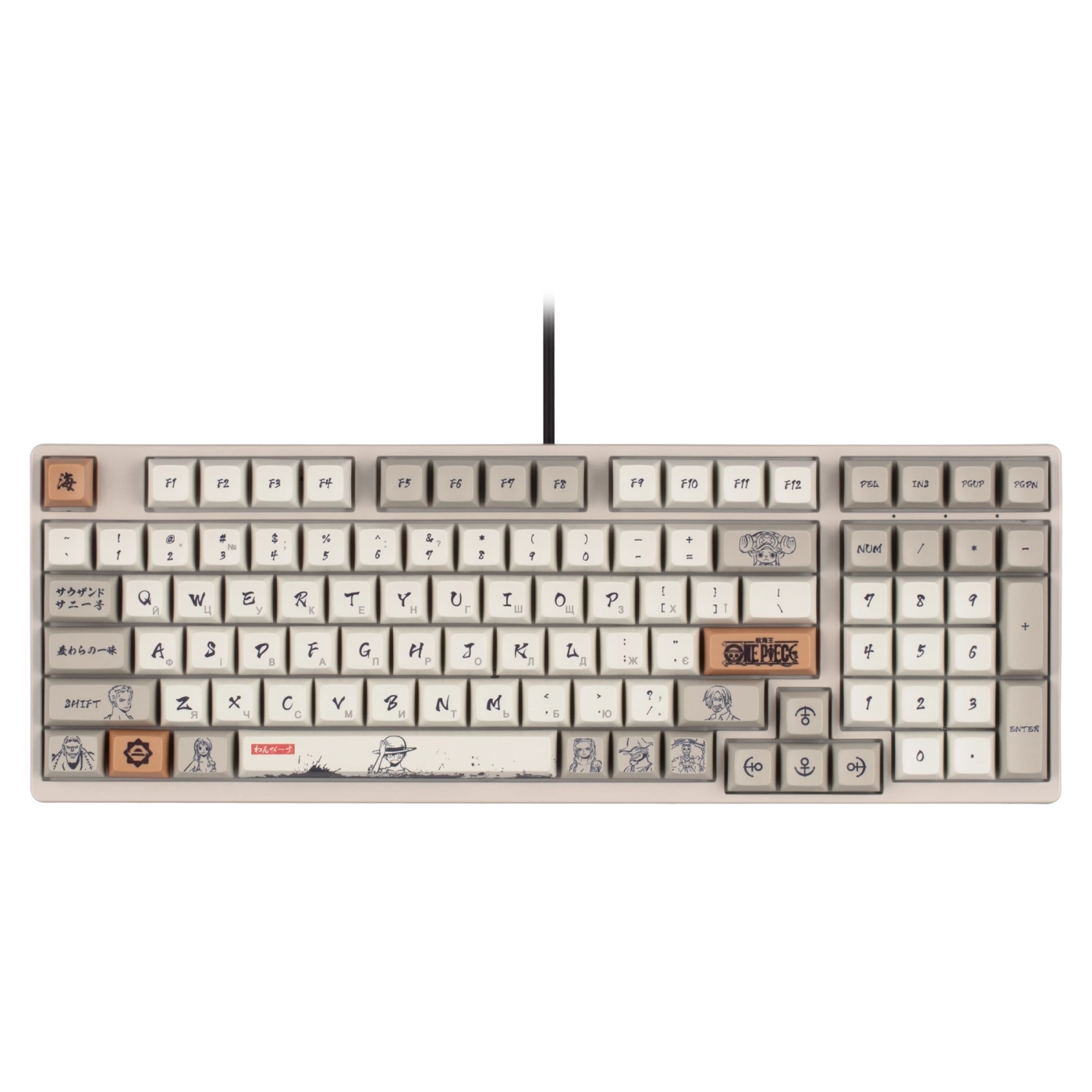 Купить Клавиатура Akko 3098S RGB One Piece Calligraphy (Hotswappable) CS Jelly Blue (6925758616775) - фото 1