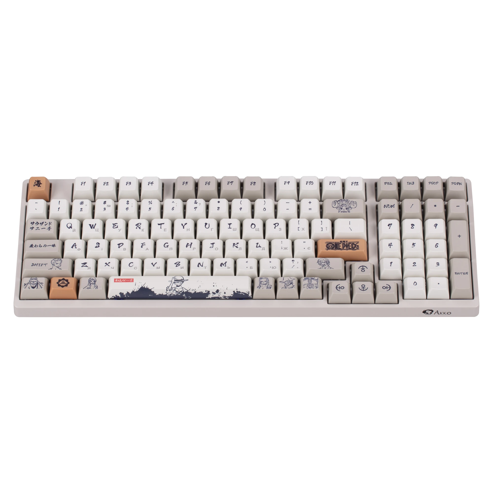 Купить Клавиатура Akko 3098S RGB One Piece Calligraphy (Hotswappable) CS Jelly Blue (6925758616775) - фото 3