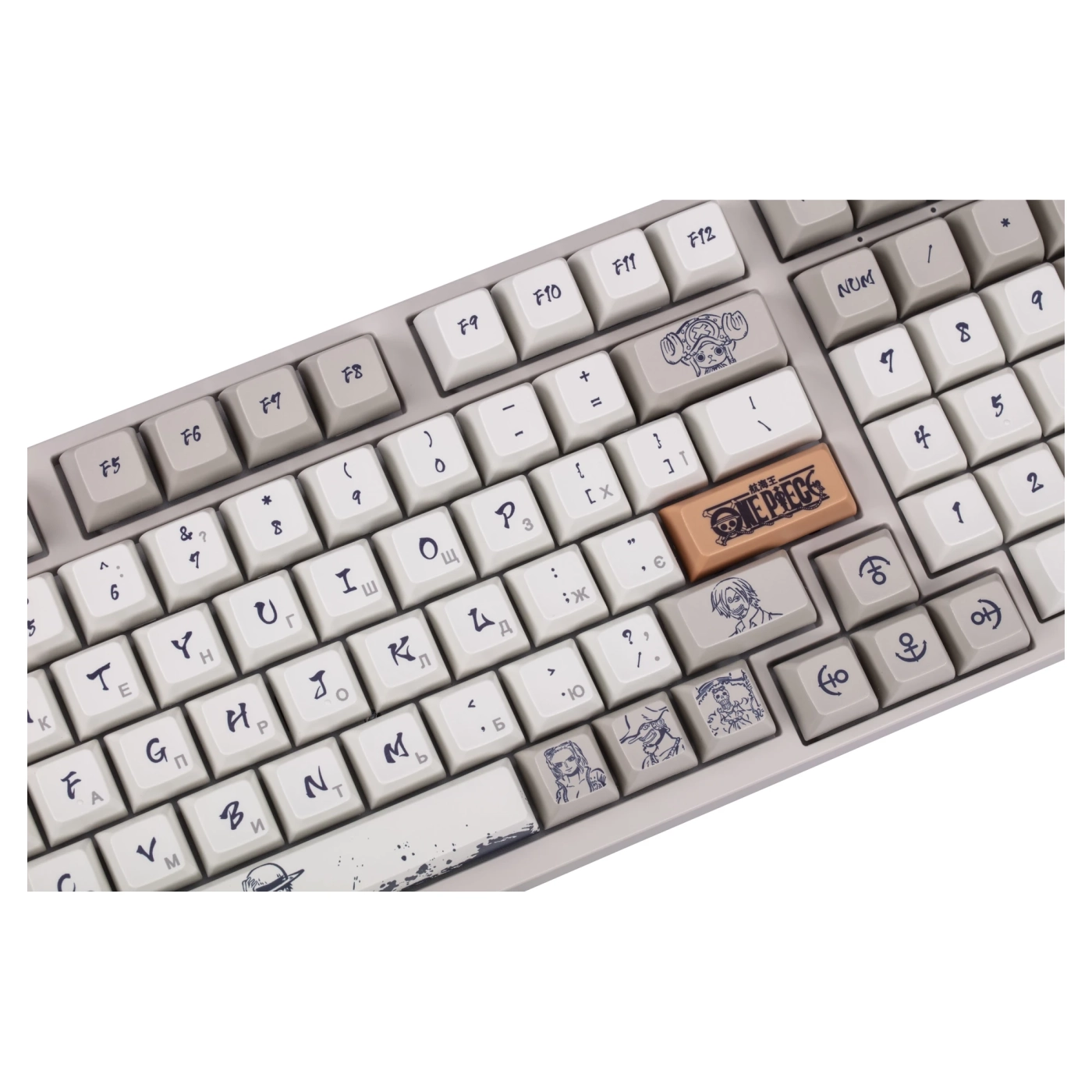 Купить Клавиатура Akko 3098S RGB One Piece Calligraphy (Hotswappable) CS Jelly Blue (6925758616775) - фото 5