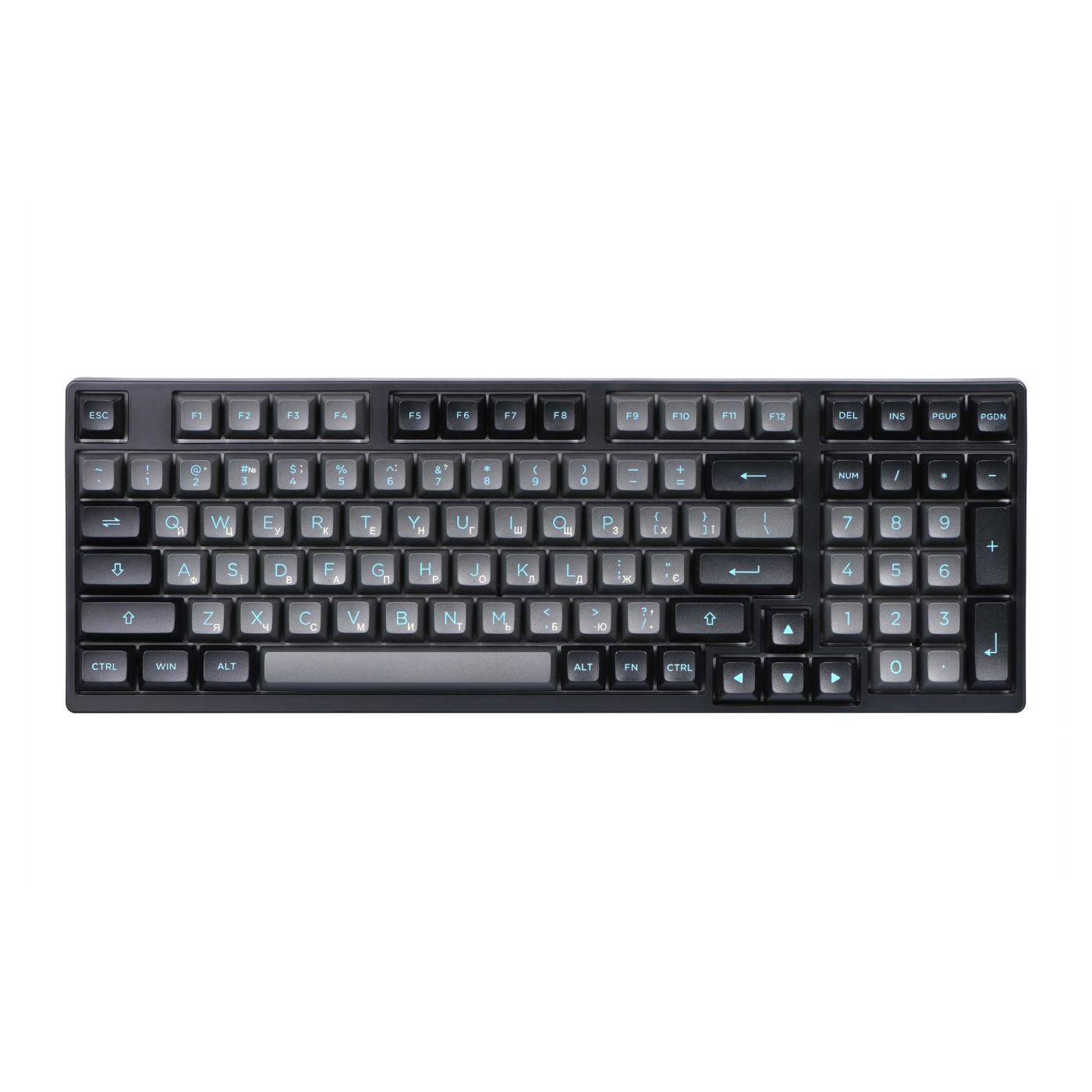 Купить Клавиатура Akko 3098B Black&Cyan CS Jelly White (6925758617635) - фото 2