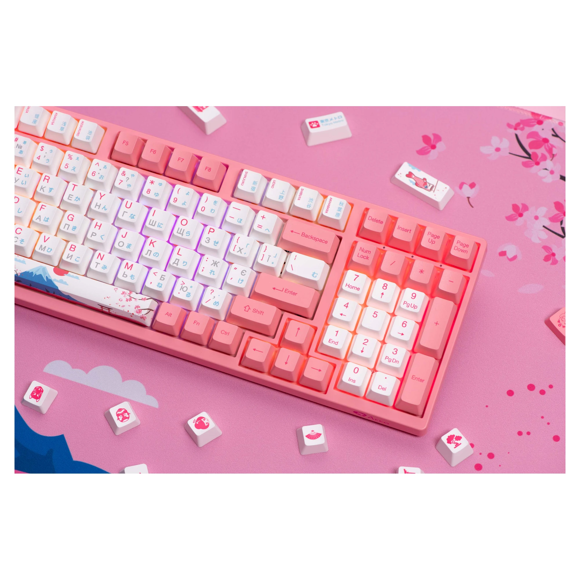Купити Клавіатура Akko 3098B World Tour-Tokyo R2 TTC Golden Red RGB (6925758614030) - фото 10