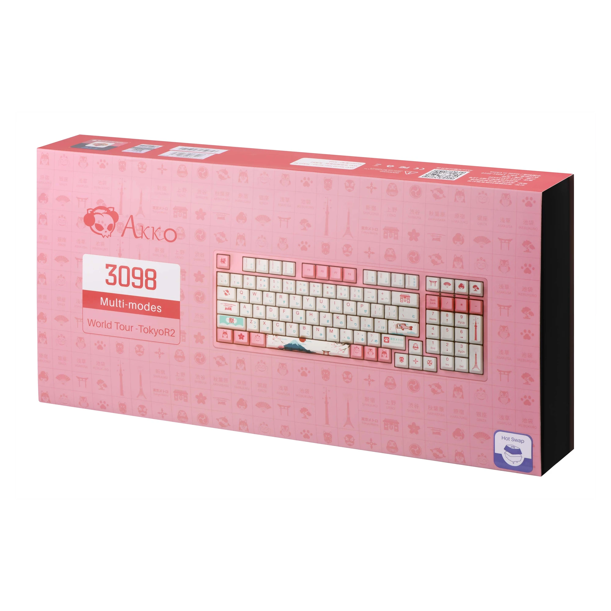 Купити Клавіатура Akko 3098B World Tour-Tokyo R2 TTC Speed Silver RGB (6925758610834) - фото 12