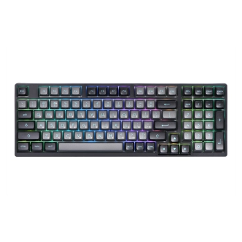 Купити Клавіатура Akko 3098N Black/Cyan TTC Flame Switch RGB (6925758618311) - фото 1