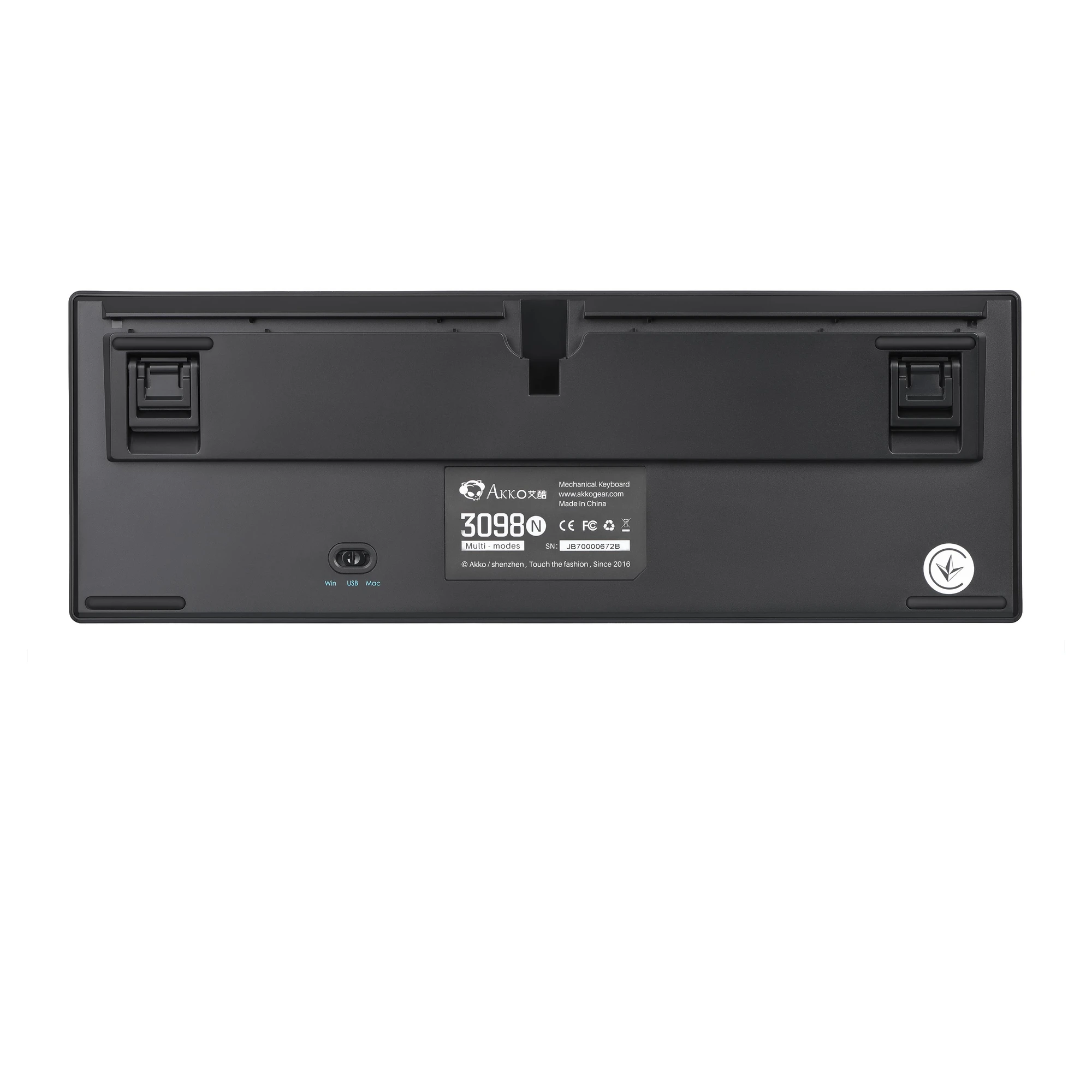Купити Клавіатура Akko 3098N Black/Cyan TTC Honey Switch RGB (6925758618304) - фото 8