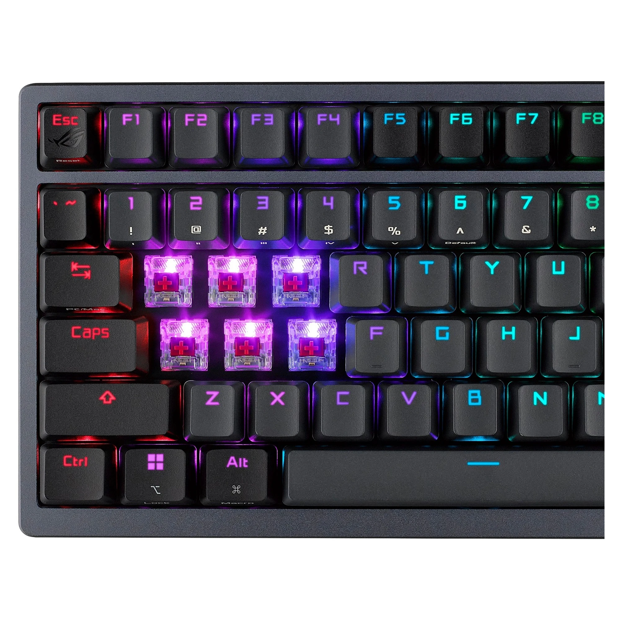 Купити Клавіатура ASUS ROG Azoth RGB 81key NX Red EN Black (90MP0316-BKUA01) - фото 8