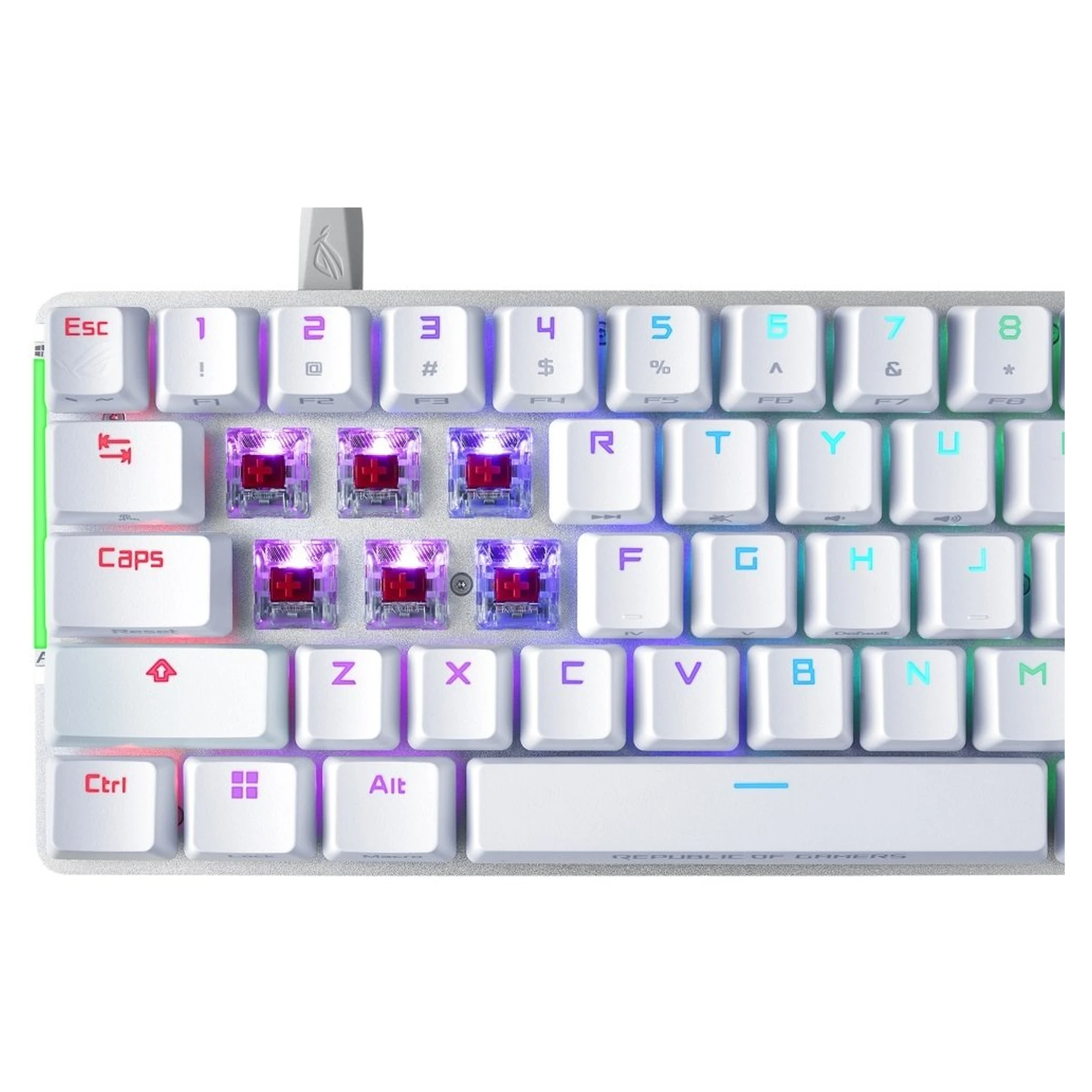 Купить Клавиатура ASUS ROG Falchion Ace NX Red EN PBT White (90MP0346-BKUA11) - фото 4