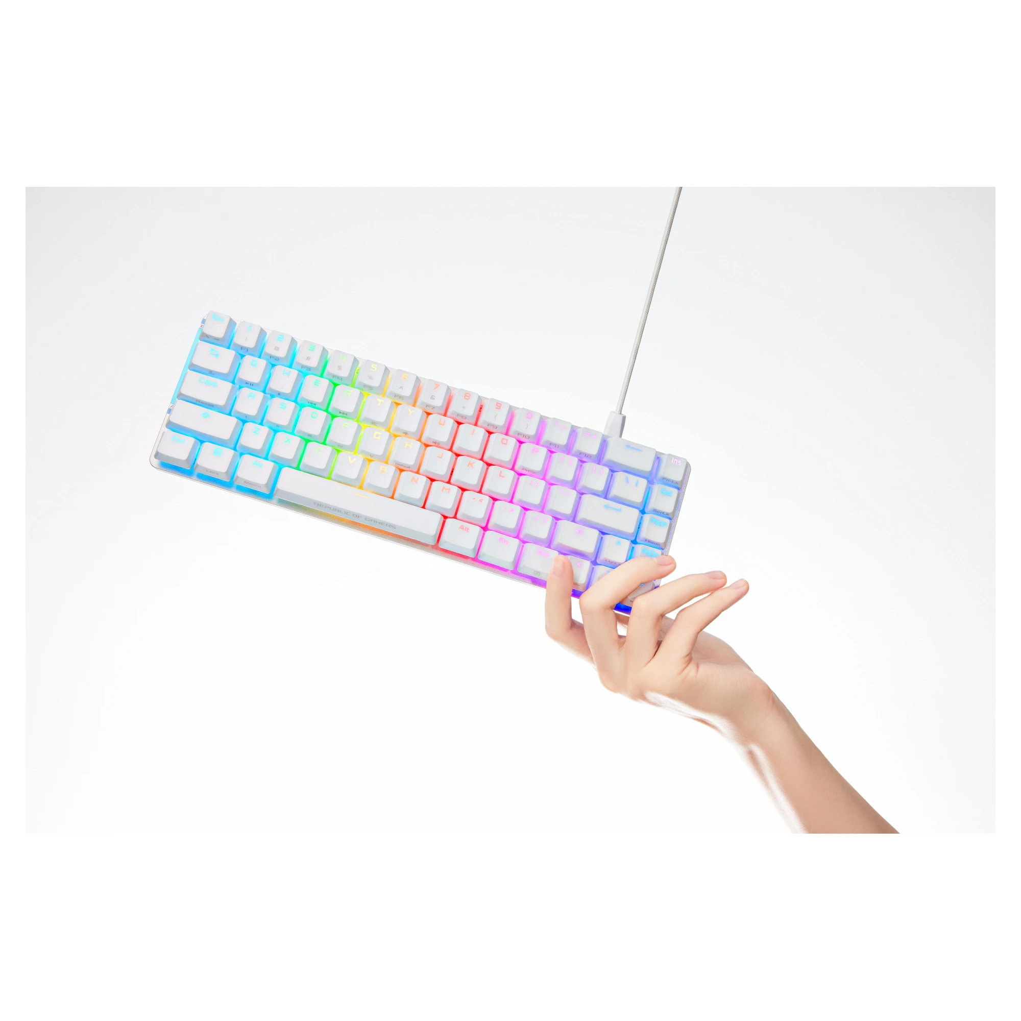 Купить Клавиатура ASUS ROG Falchion Ace NX Red EN PBT White (90MP0346-BKUA11) - фото 5