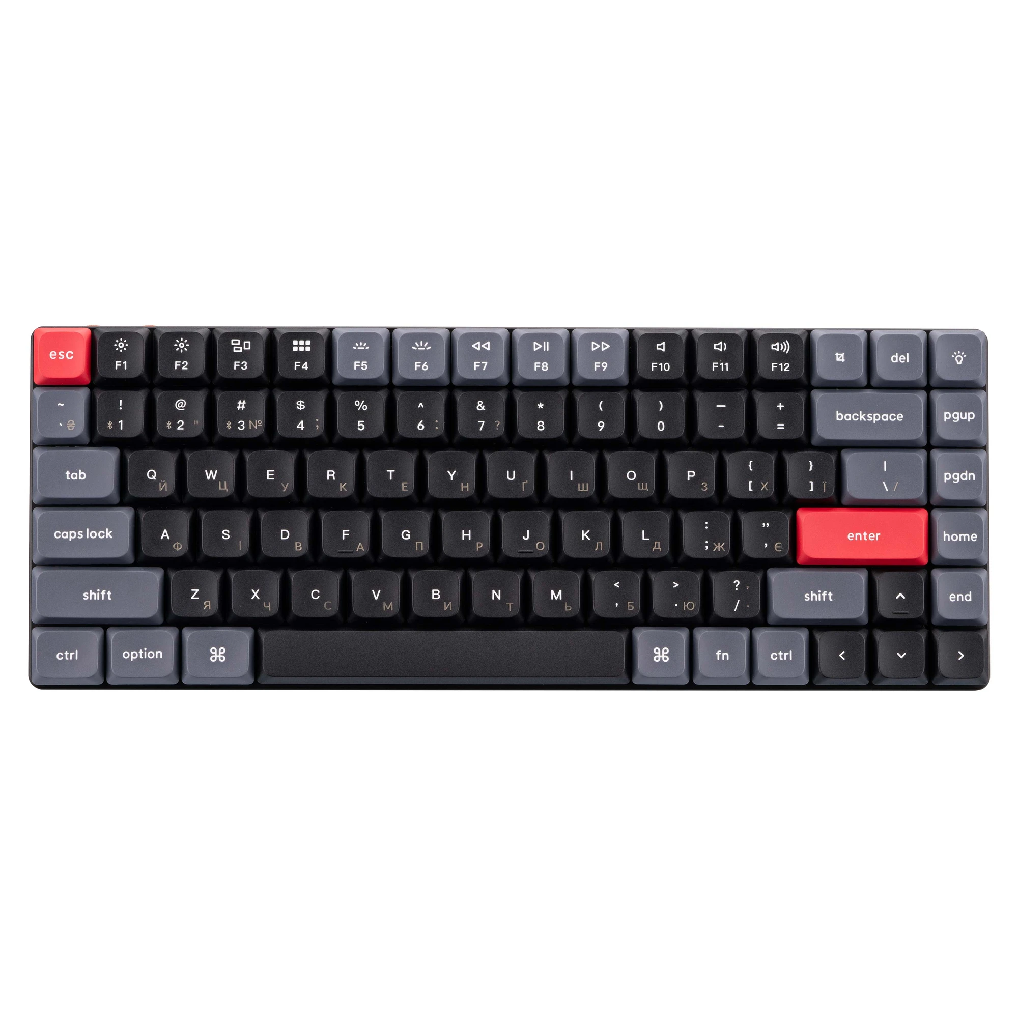 Купити Клавіатура Keychron K3 PRO 84Key Gateron Blue Low Profile QMK RGB EN/UKR USB/BT Black (K3PB2_KEYCHRON) - фото 1