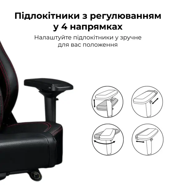 Купить Кресло для геймеров ASUS ROG Chariot X Core (Wide) Black (90GC01N0-MSG040) - фото 3