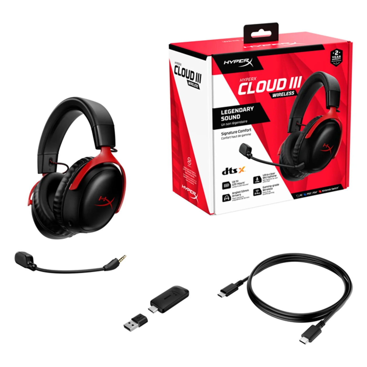 Купити Навушники HyperX Cloud III Wireless Black-Red (77Z46AA) - фото 8