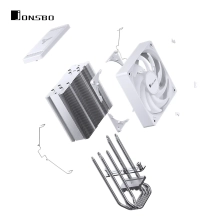 Купити Процесорний кулер JONSBO CR-1000 EVO ARGB White (120mm/4pin/1500RPM/32dBA/4 тепл. трубки) - фото 10