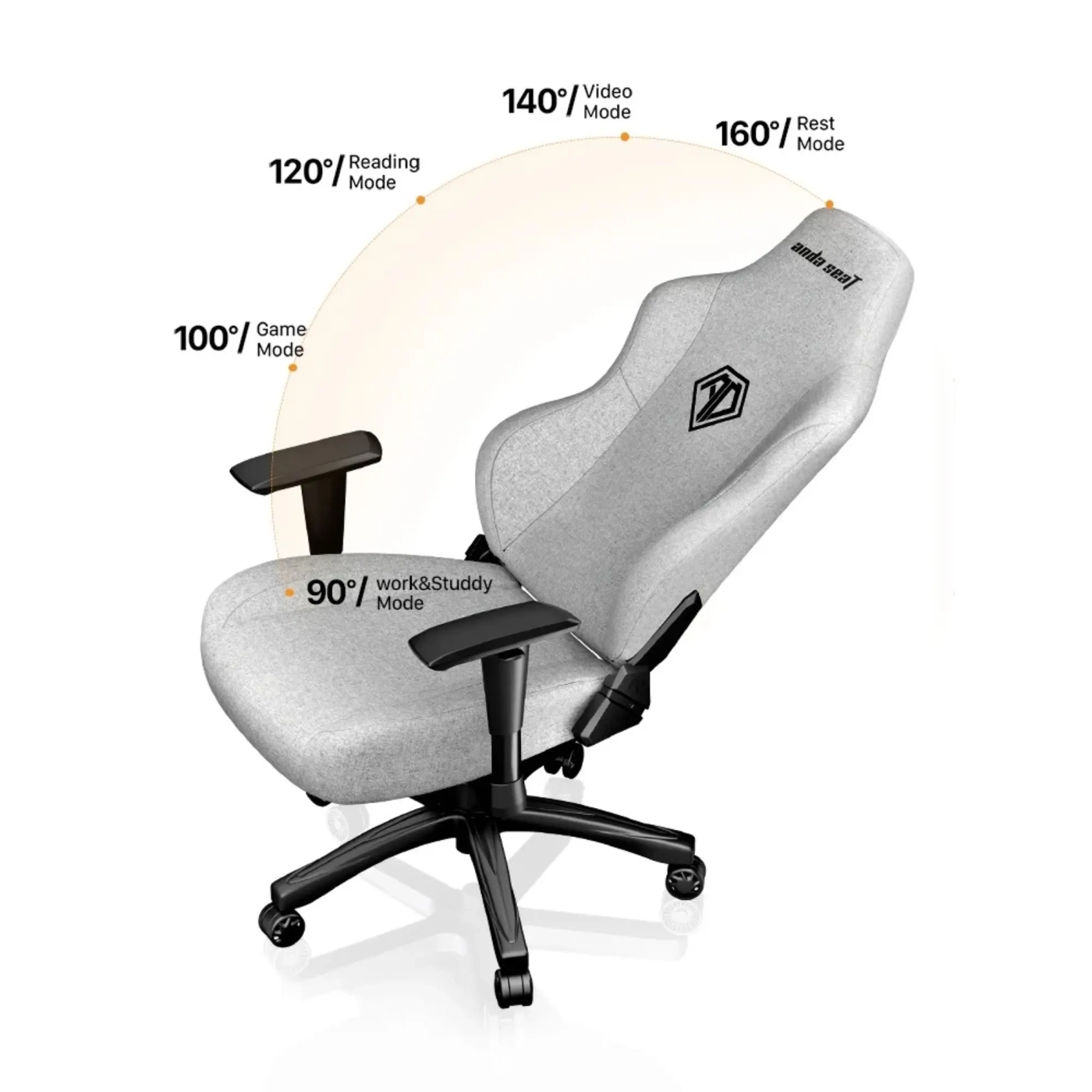 Купить Кресло для геймеров Anda Seat Phantom 3 L Ash Grey (AD18Y-06-G-F) - фото 11