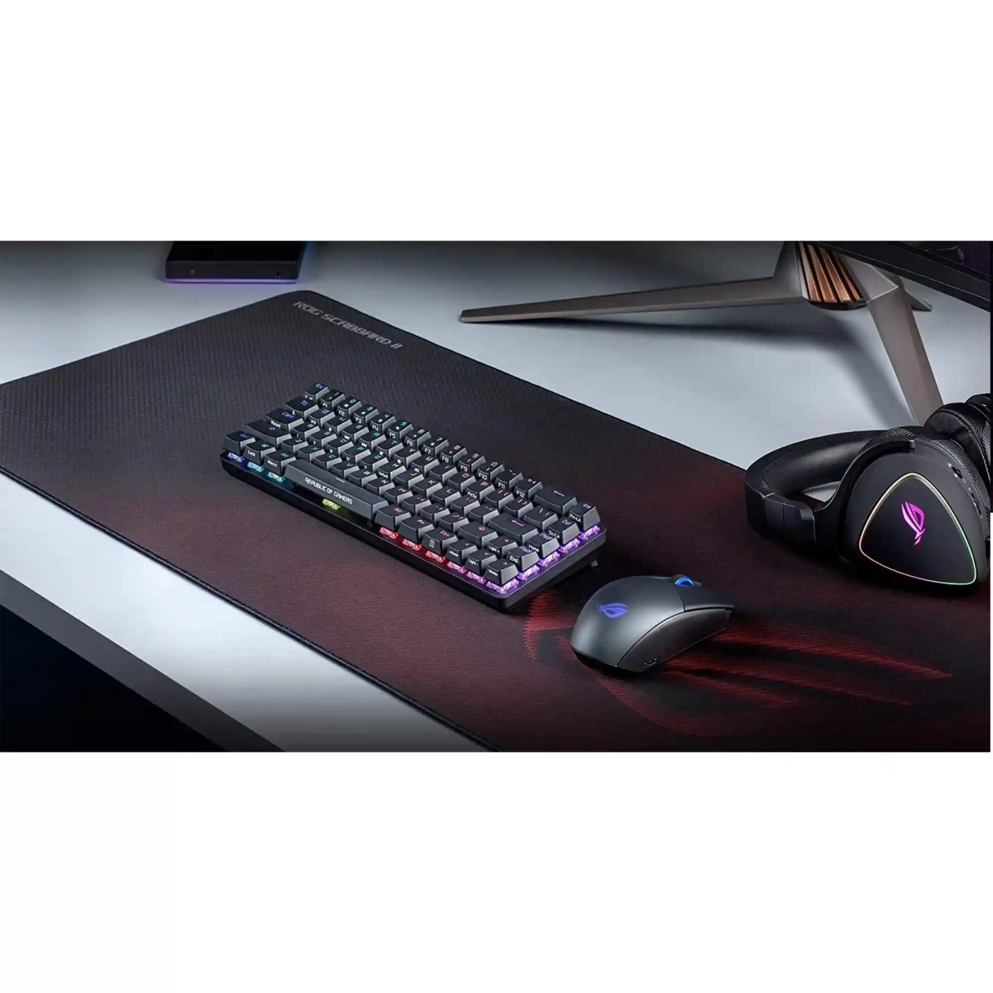 Купить Игровая поверхность ASUS ROG Scabbard II XXL Black-Red (90MP0210-BPUA00) - фото 3