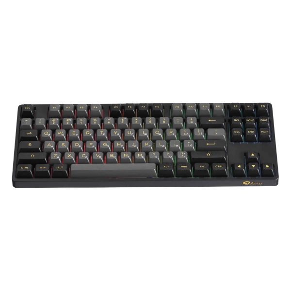 Купить Клавиатура Akko 5087B Plus Black/Gold Jelly Pink RGB (6925758624206) - фото 2