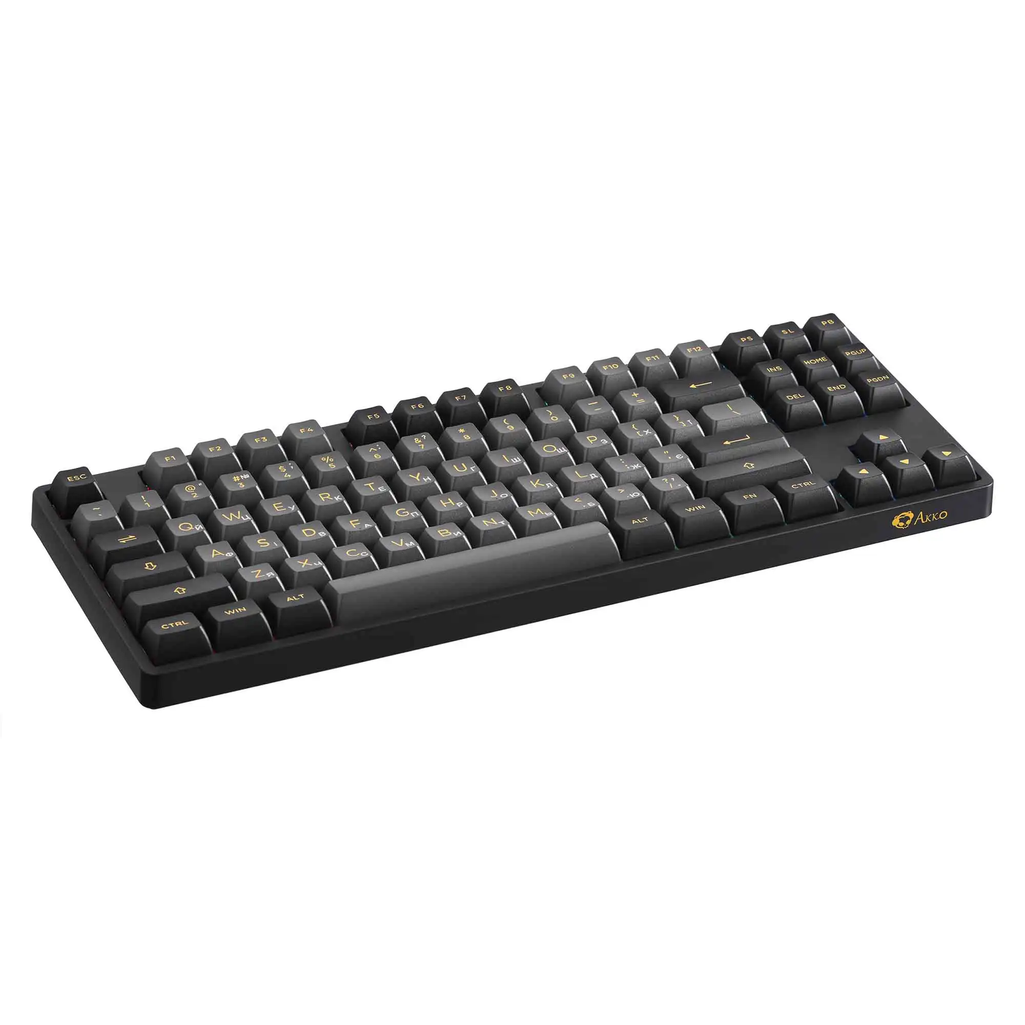 Купить Клавиатура Akko 5087B Plus Black/Gold Jelly Pink RGB (6925758624206) - фото 4