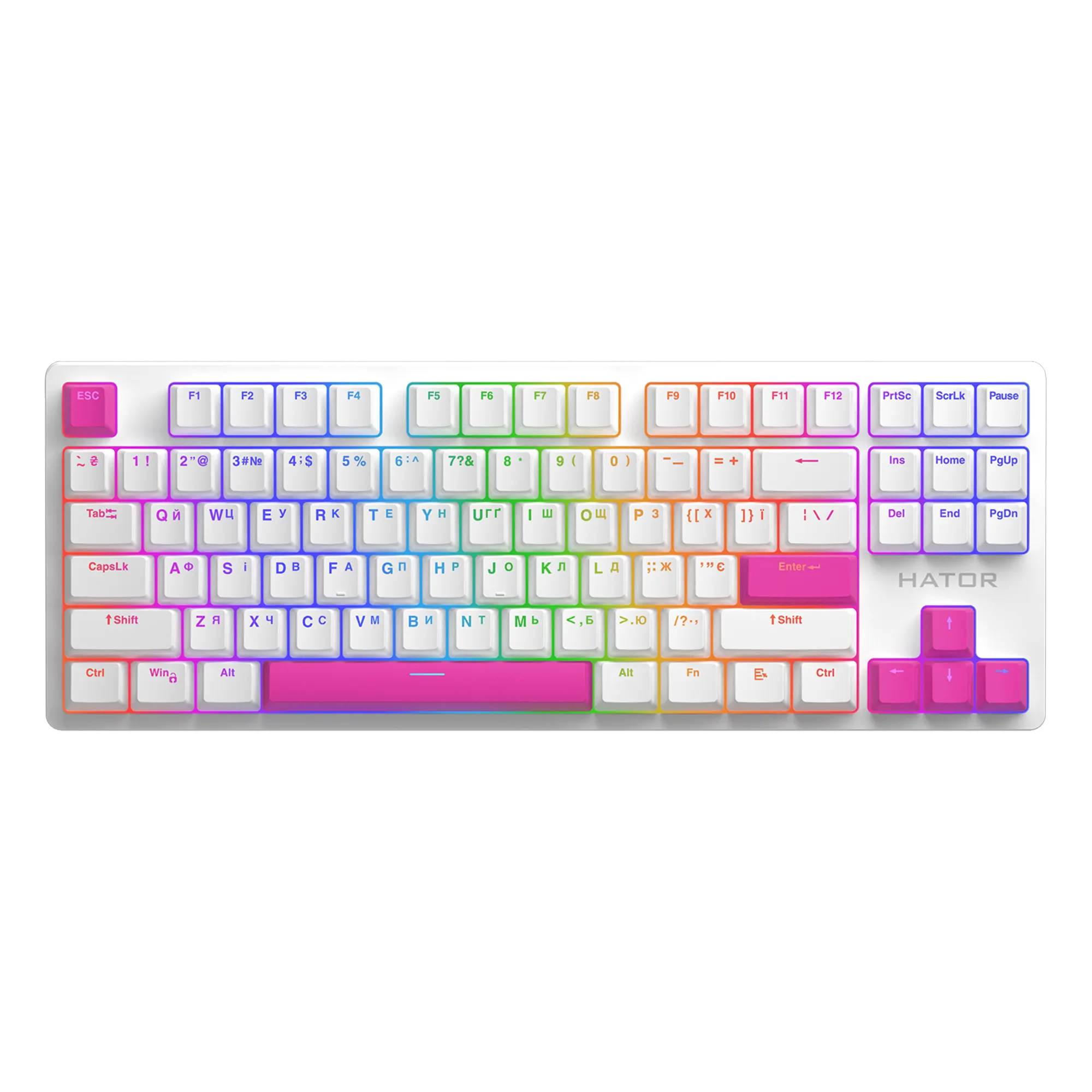 Купить Комплект кейкапов HATOR Knockout Pink PBT keycaps (HTS-711) - фото 2