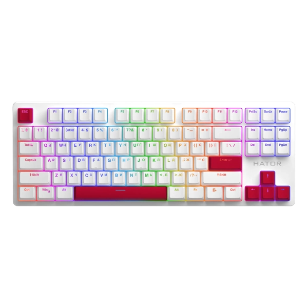 Купить Комплект кейкапов HATOR Racing Red PBT keycaps (HTS-713) - фото 2