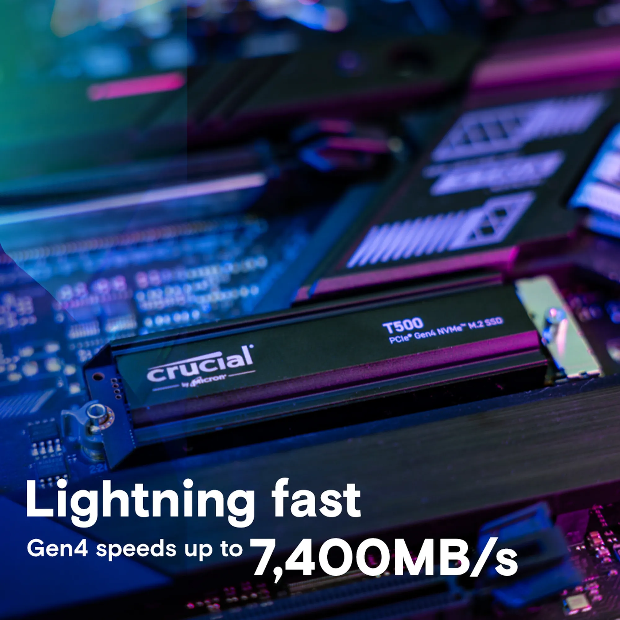 Купити SSD диск Crucial T500 2TB M.2 NVMe with heatsink (CT2000T500SSD5) - фото 2