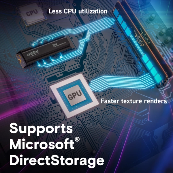 Купити SSD диск Crucial T500 2TB M.2 NVMe with heatsink (CT2000T500SSD5) - фото 5