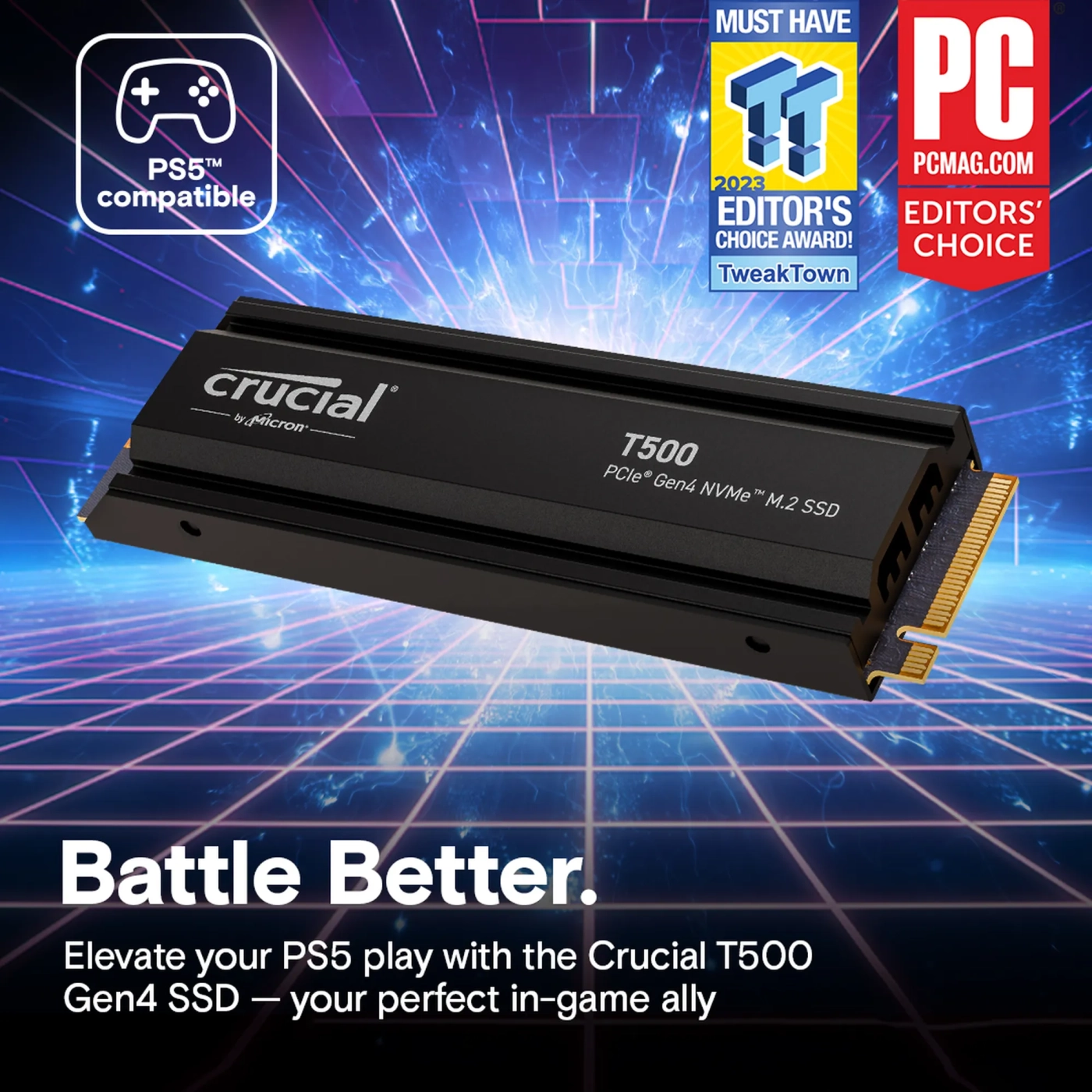 Купити SSD диск Crucial T500 2TB M.2 NVMe with heatsink (CT2000T500SSD5) - фото 6