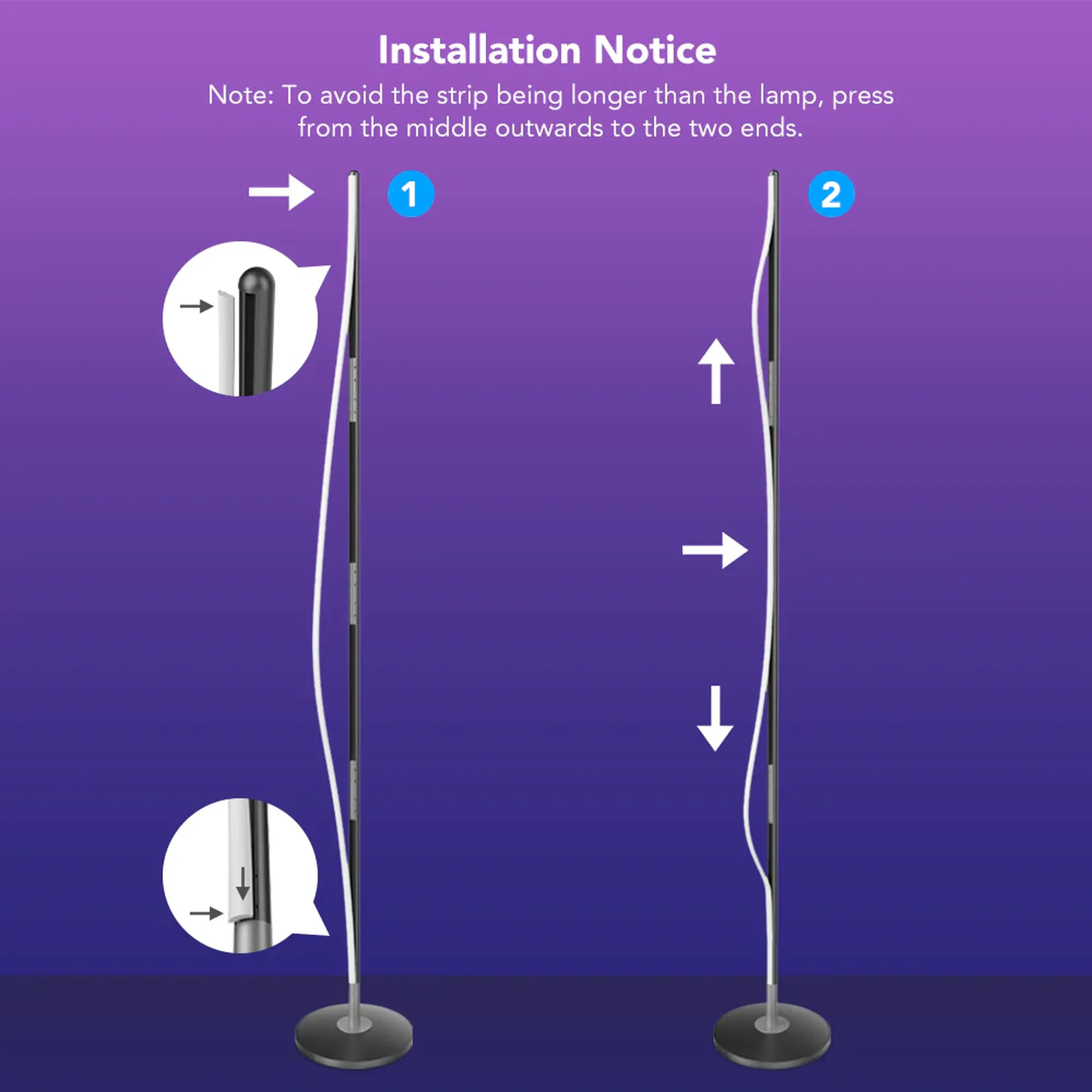 Купить Торшер Govee H6076 RGBICW Smart Corner Floor Lamp (H6076312) - фото 10