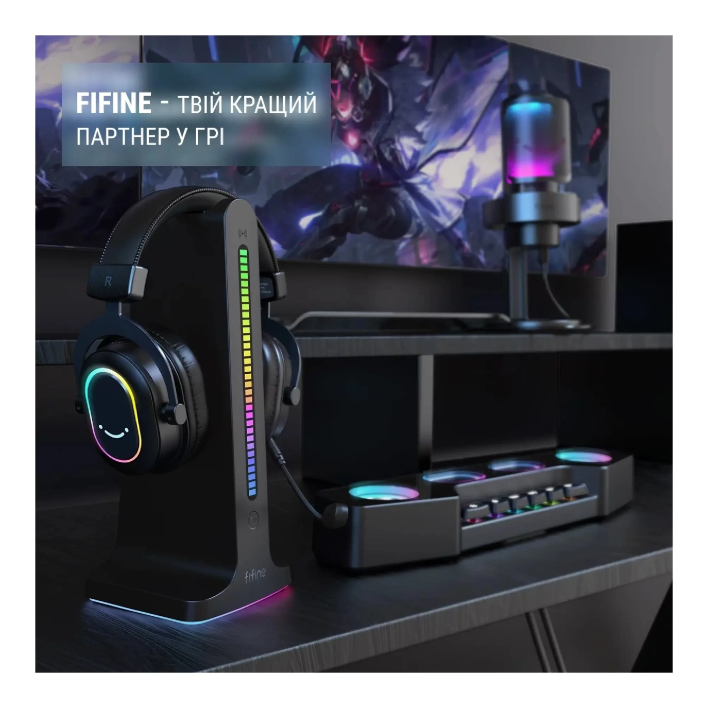 Купити Навушники Fifine H6 White RGB - фото 4