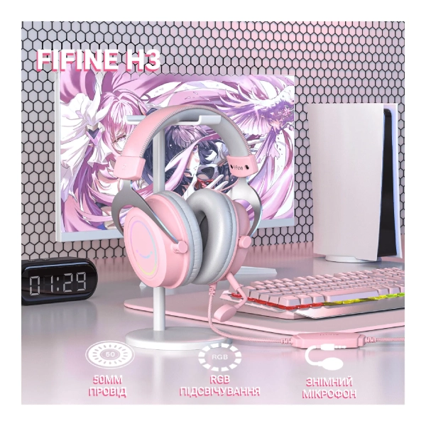Купити Навушники Fifine H3P RGB Pink - фото 4