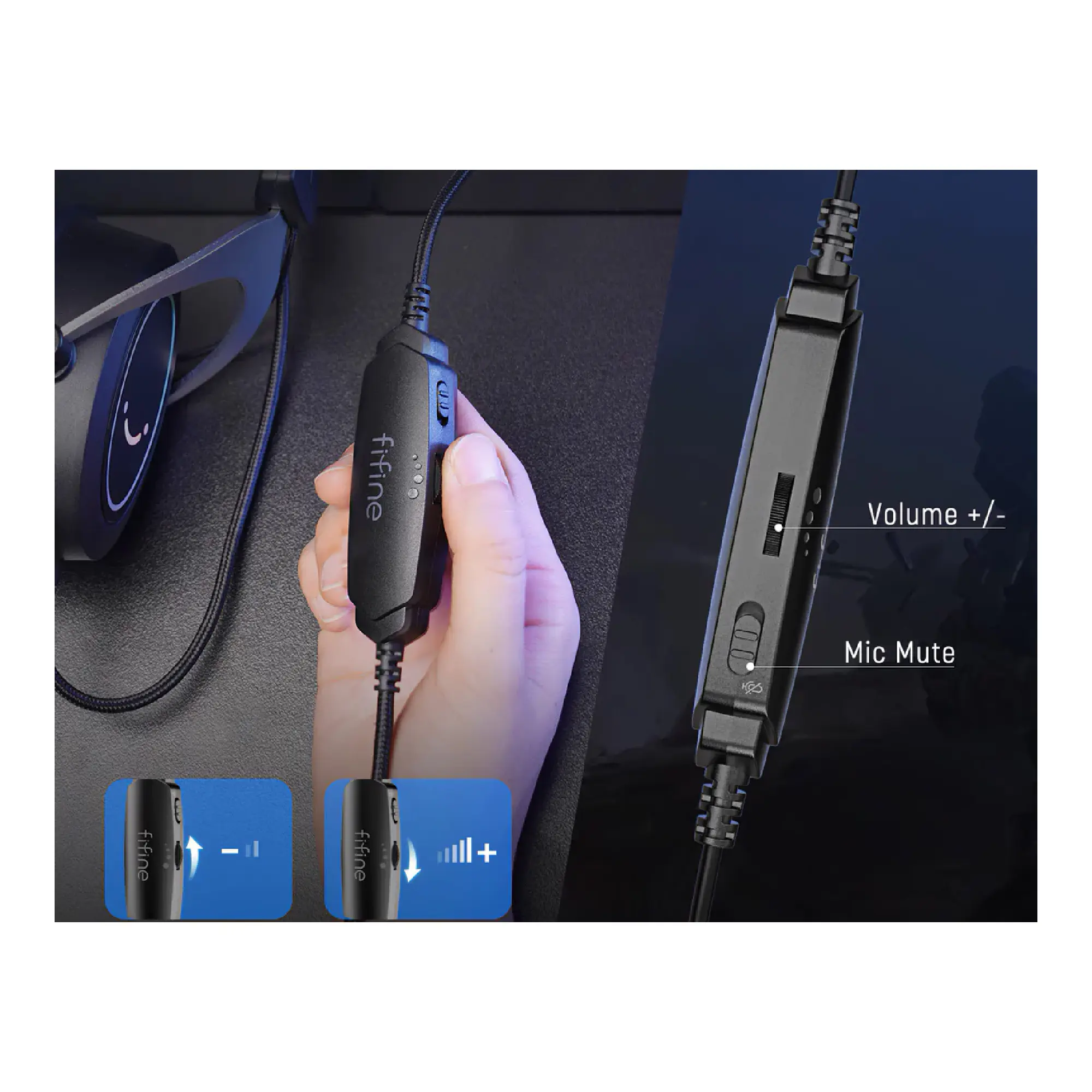 Купить Наушники Fifine H3 RGB Black - фото 3