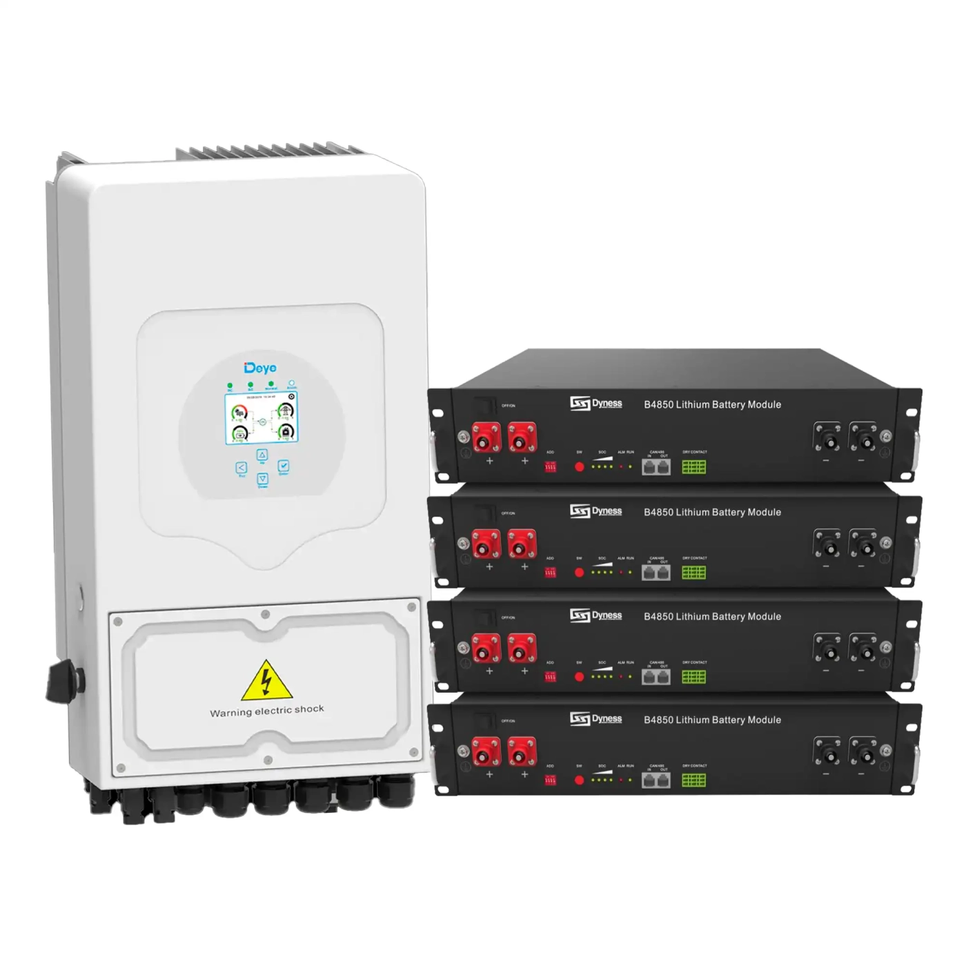 Купити Система зберігання енергії DEYE SUN-5K-SG03LP1-EU-4DY9.6K-LFP 5kW 9.6kWh 4BAT LiFePO4 6000 циклів - фото 1