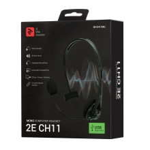 Купить Наушники 2E CH11 Mono USB Black (2E-CH11MU) - фото 7