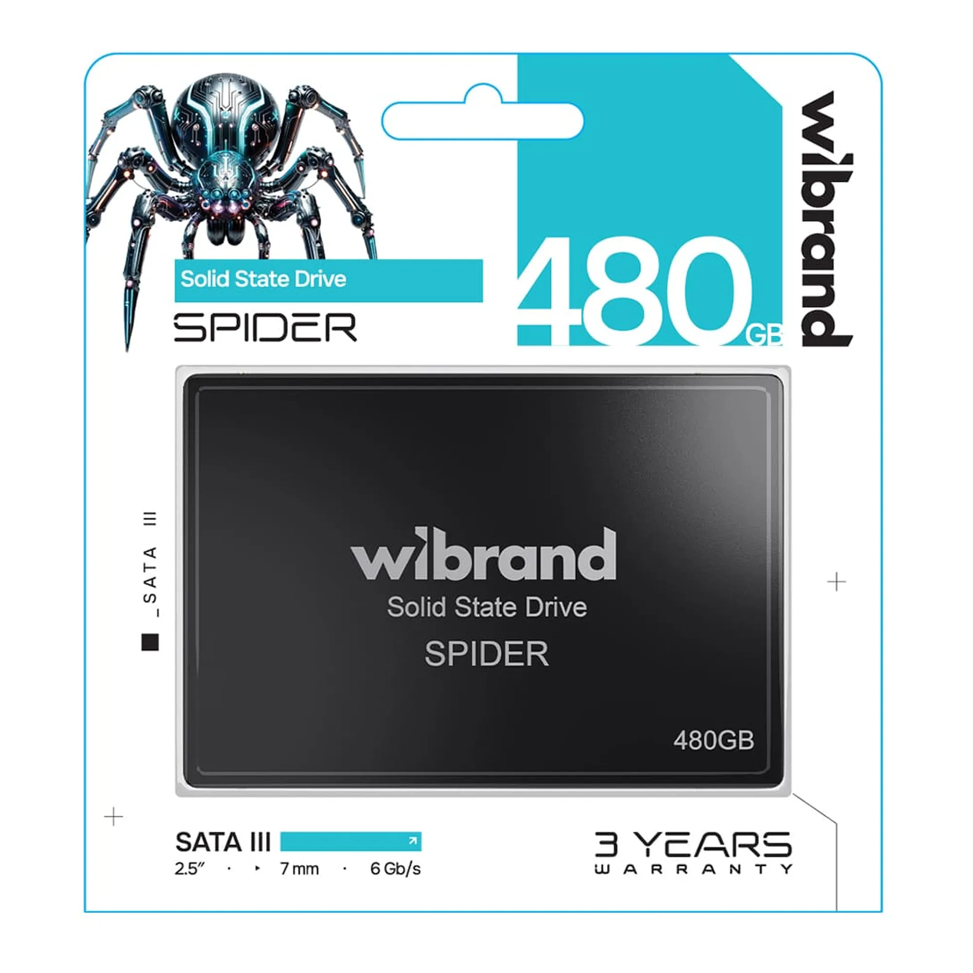 Купити SSD диск Wibrand Spider 480GB 2.5" (WI2.5SSD/SP480GBST) - фото 1