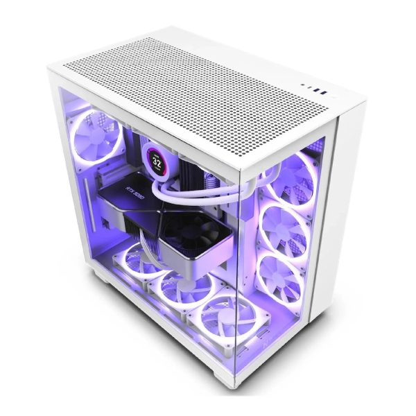 Купить Корпус NZXT H9 Flow Tempered Glass (CM-H91FW-01) White - фото 2
