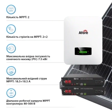 Купить Система хранения энергии Afore AF5K-SL-2DY4.8K-LFP 5kW 4.8kWh 2BAT LiFePO4 6000 циклов - фото 3