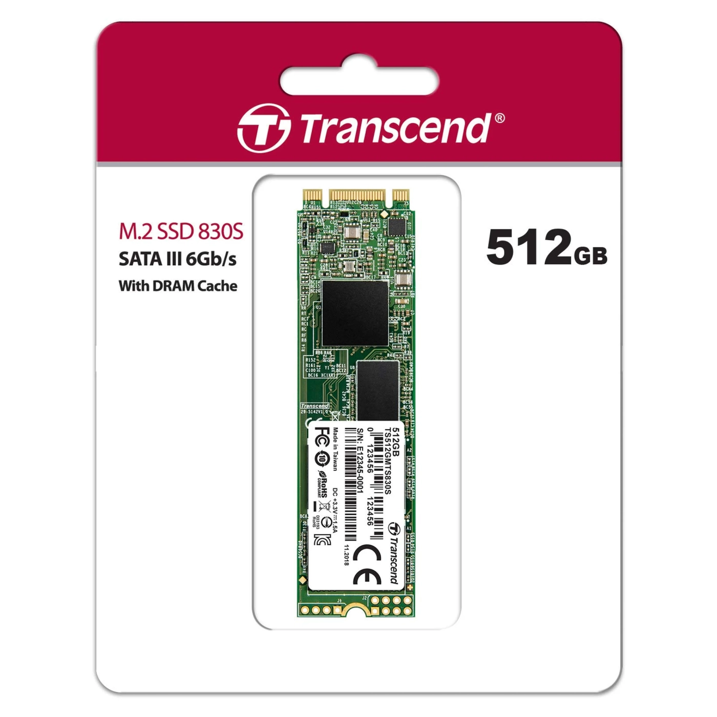 Купить SSD диск Transcend 512GB M.2 SATA 2280 (TS512GMTS830S) - фото 3