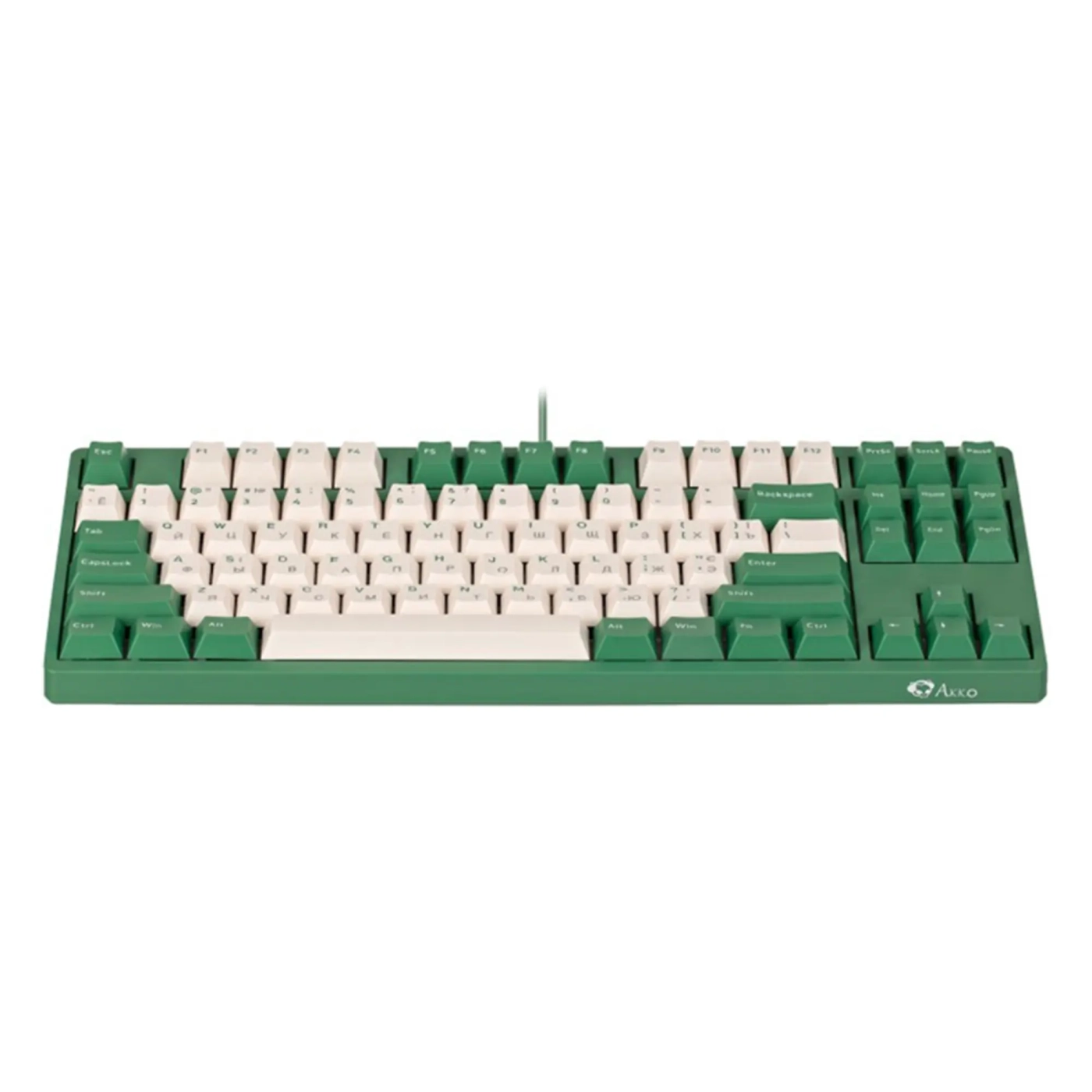 Купить Клавиатура AKKO 3087 Matcha Red Bean Cherry MX Silent Red RU Green (A3087_MA_CSR) - фото 1