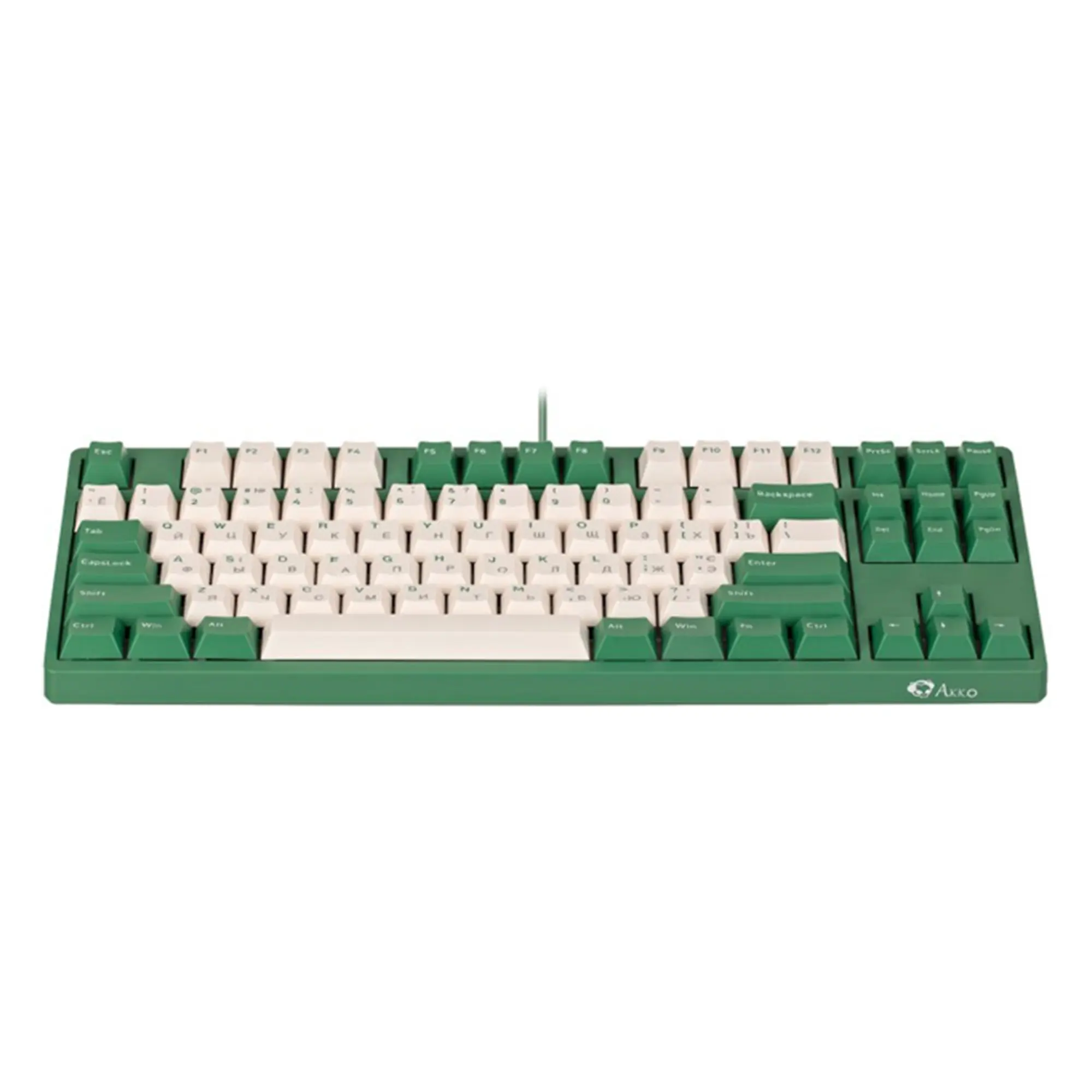 Купить Клавиатура AKKO 3087 Matcha Red Bean Cherry MX Silent Red RU Green (A3087_MA_CSR) - фото 1