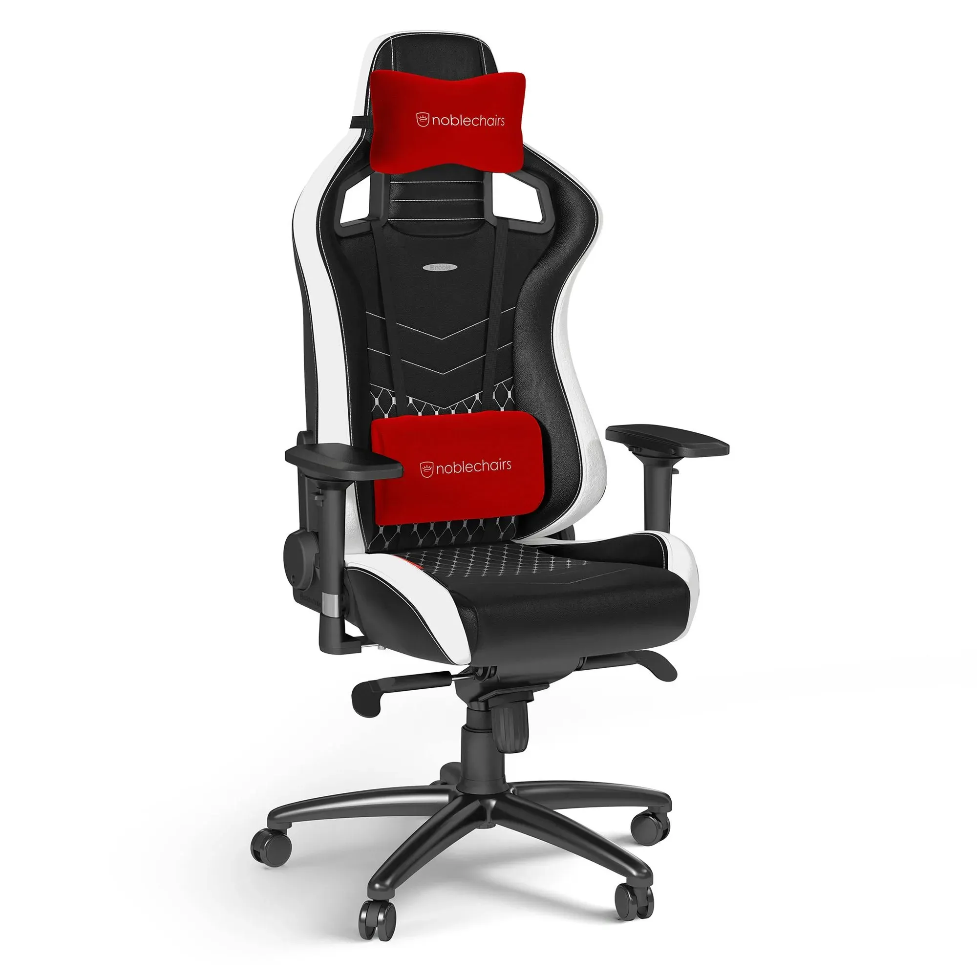 Купить Кресло для геймеров Noblechairs Epic real leather black/white/red (NBL-RL-EPC-001) - фото 1