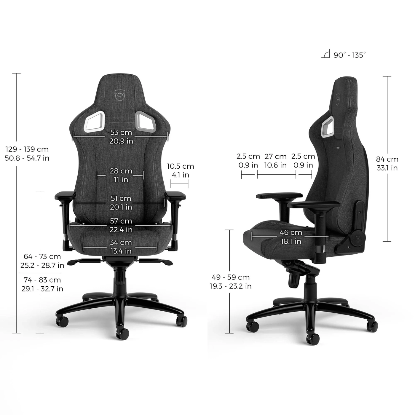 Купить Кресло для геймеров Noblechairs Epic Series TX Anthracite (NBL-EPC-TX-ATC) - фото 6