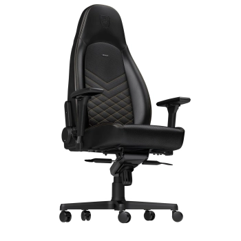Купити Крісло для геймерів Noblechairs Icon PU leather black/gold (NBL-ICN-PU-GOL) - фото 1