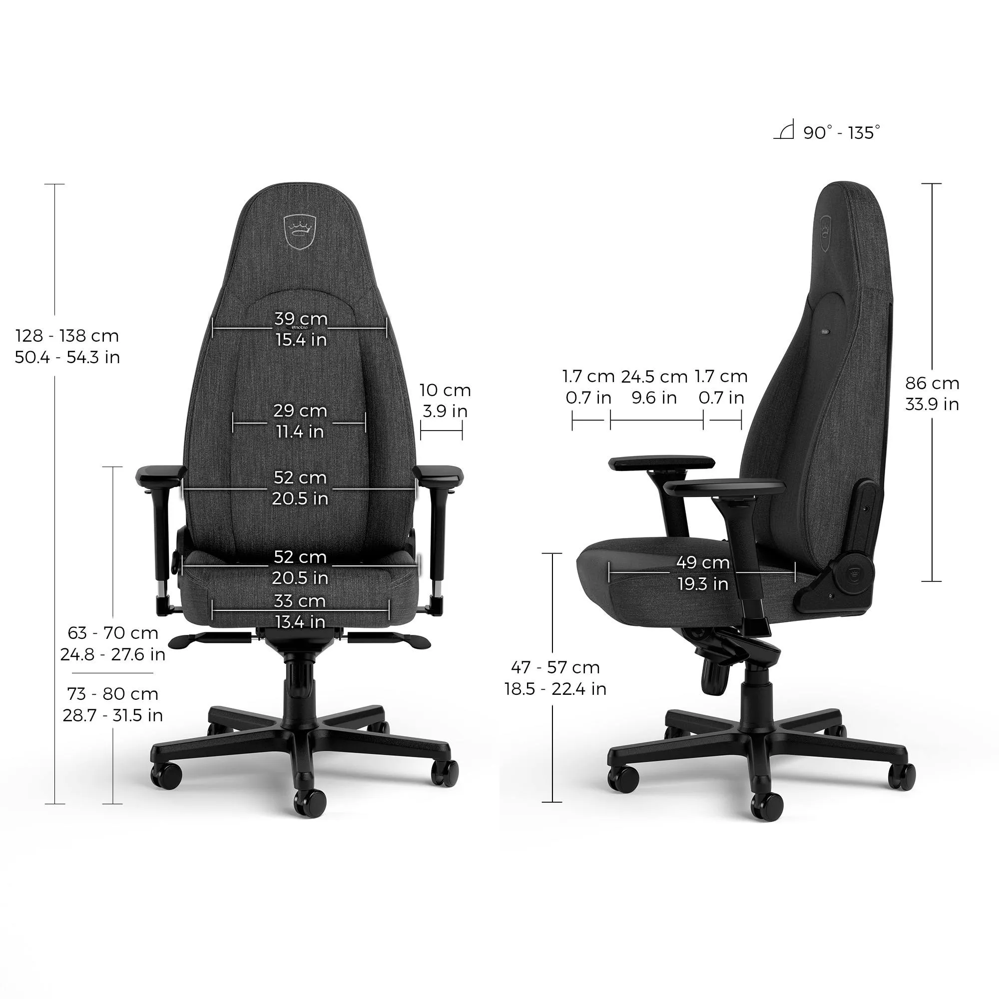Купить Кресло для геймеров Noblechairs Icon TX Anthracite (NBL-ICN-TX-ATC) - фото 6
