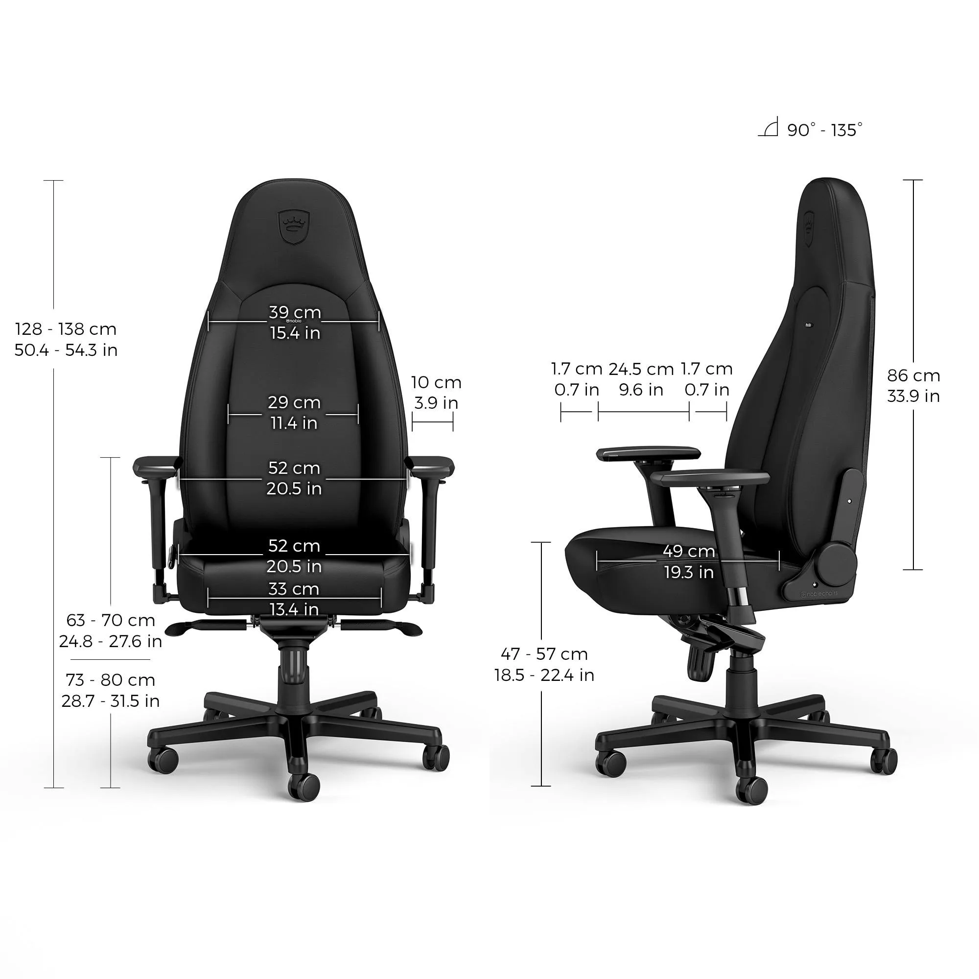 Купить Кресло для геймеров Noblechairs Icon Gaming Black Edition (NBL-ICN-PU-BED) - фото 6