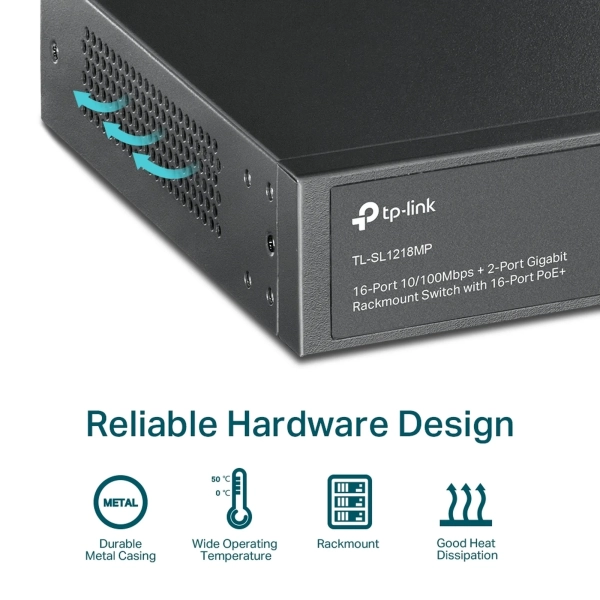 Купити Комутатор TP-Link TL-SL1218MP - фото 8