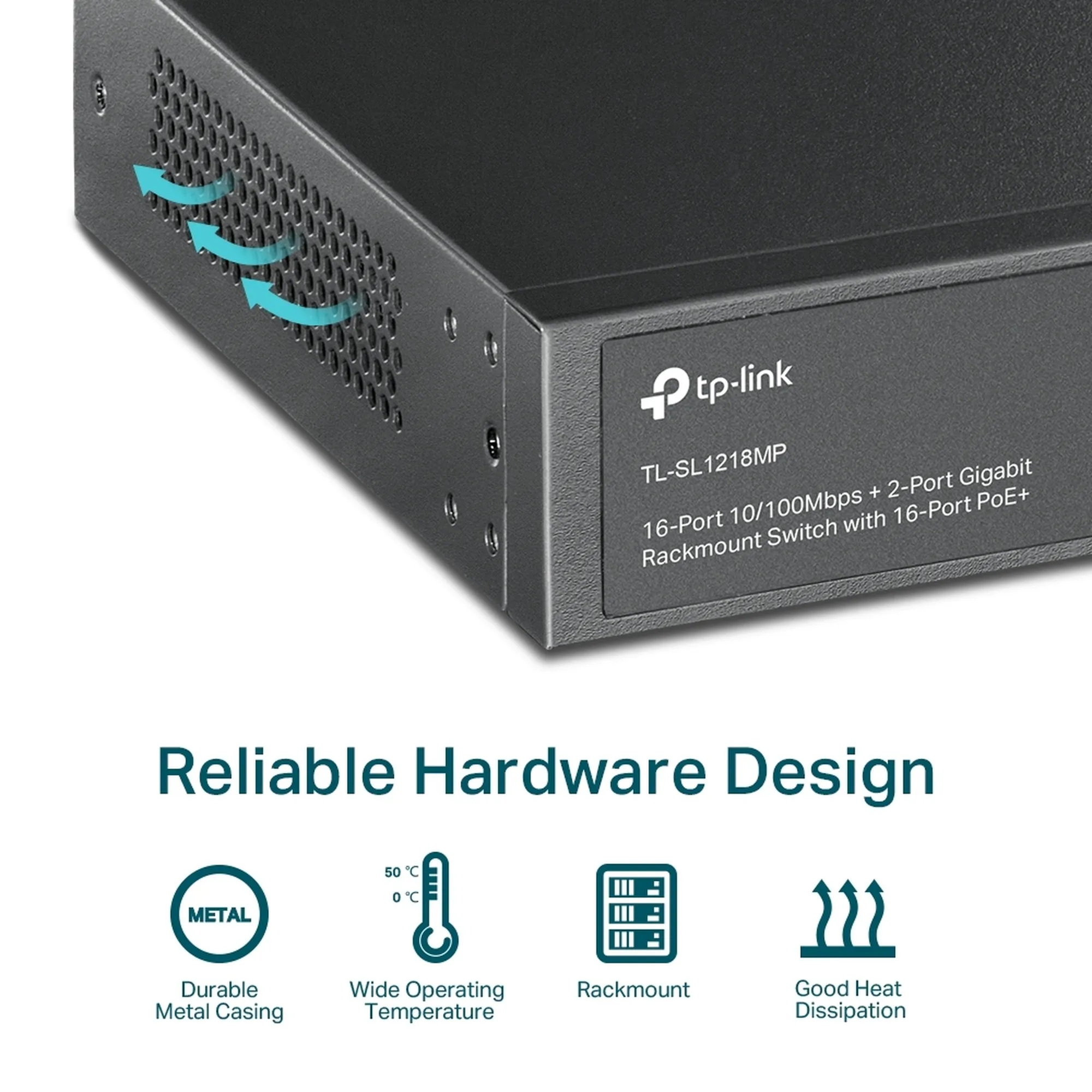Купити Комутатор TP-Link TL-SL1218MP - фото 8