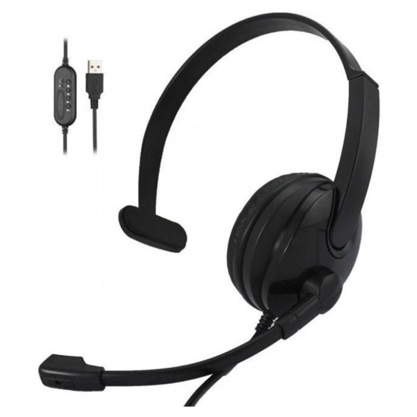 Купити Навушники 2E CH12 Mono USB Black (2E-CH12MU) - фото 2