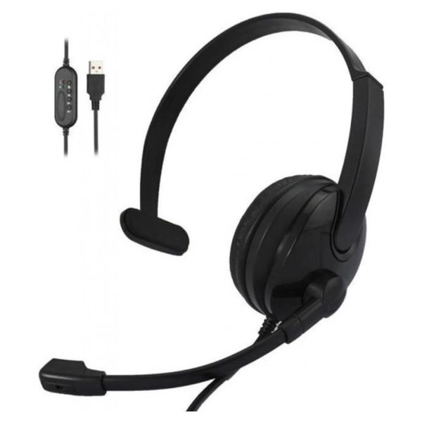 Купити Навушники 2E CH12 Mono USB Black (2E-CH12MU) - фото 2