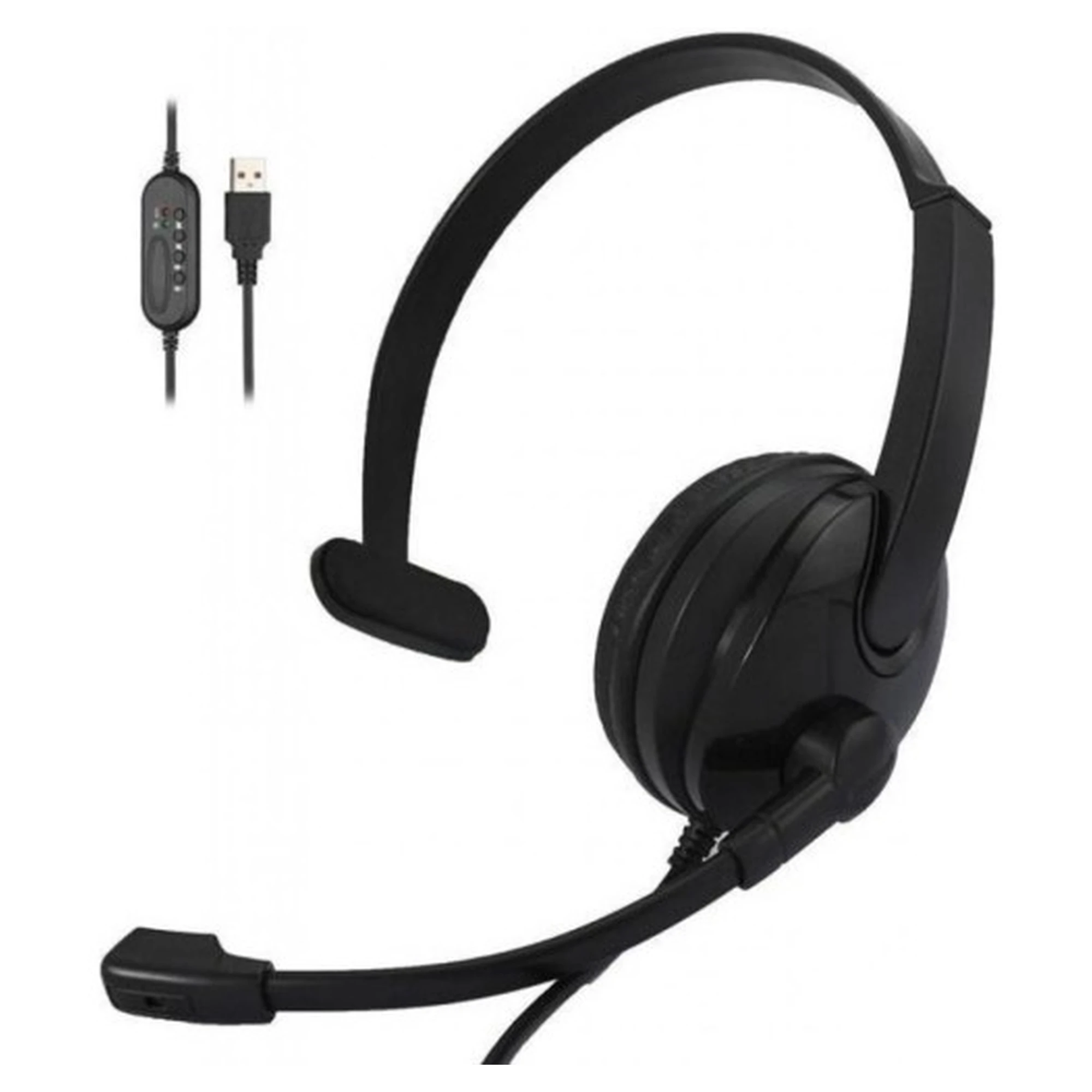 Купити Навушники 2E CH12 Mono USB Black (2E-CH12MU) - фото 2