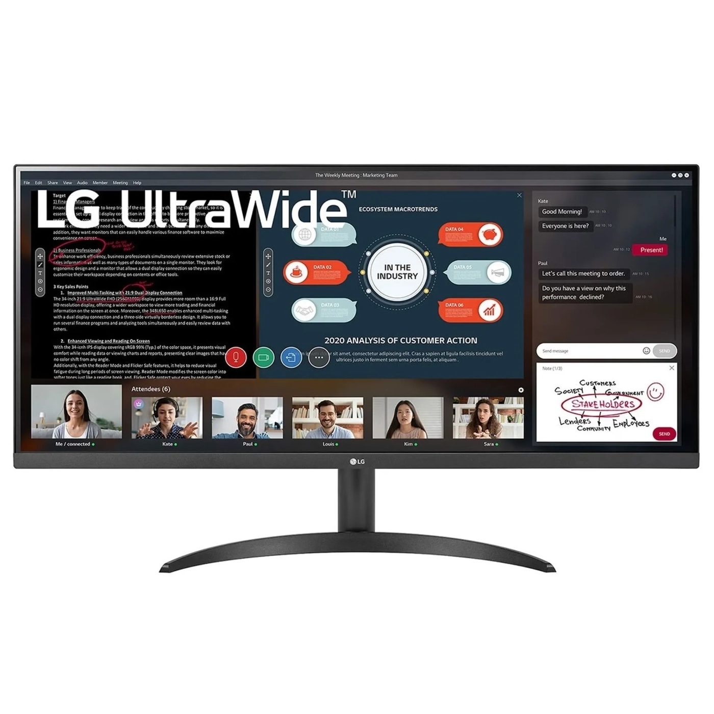 Купити Монітор 34" LG UltraWide 34WP500-B - фото 1