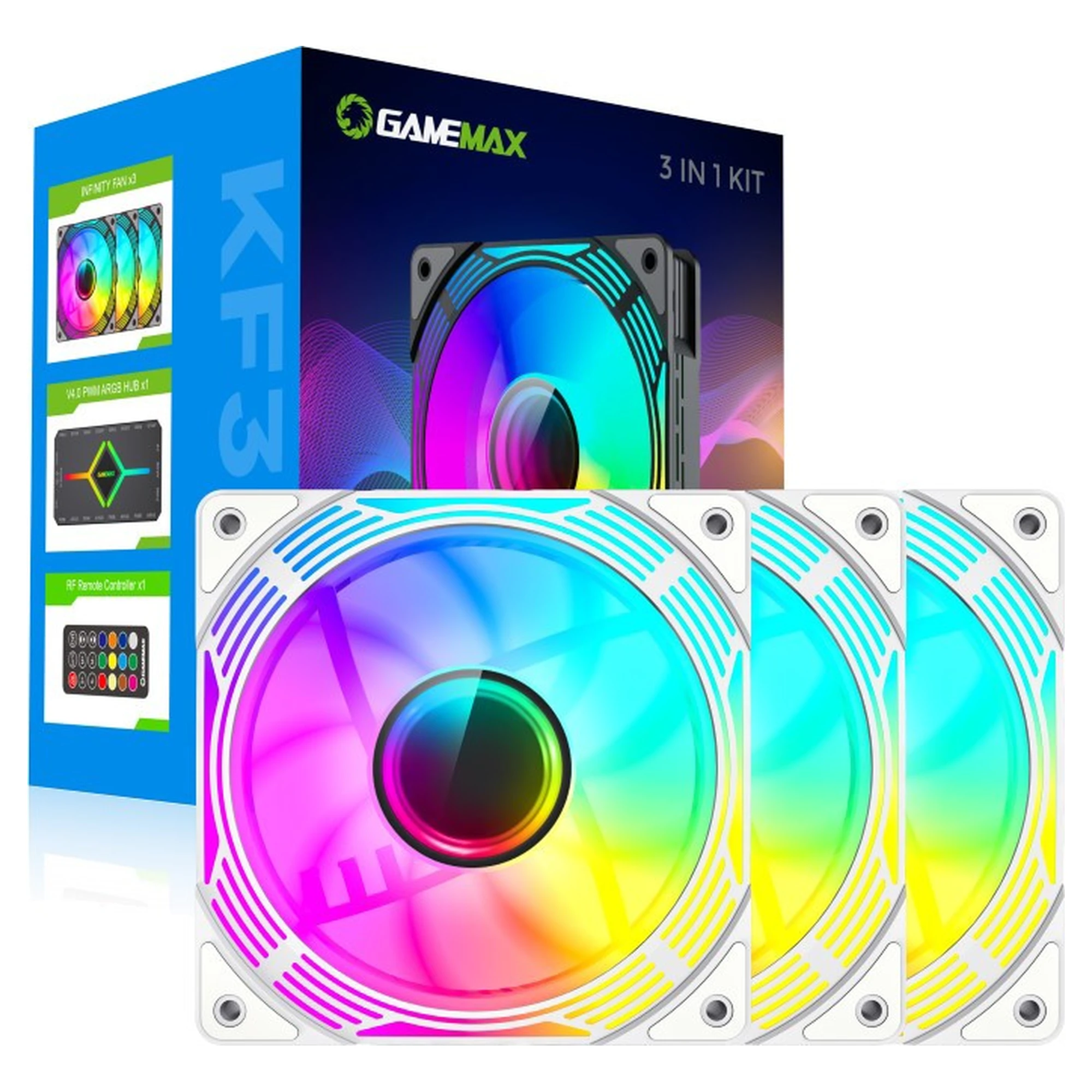 Купити Вентилятор Gamemax KF300 WH - фото 8