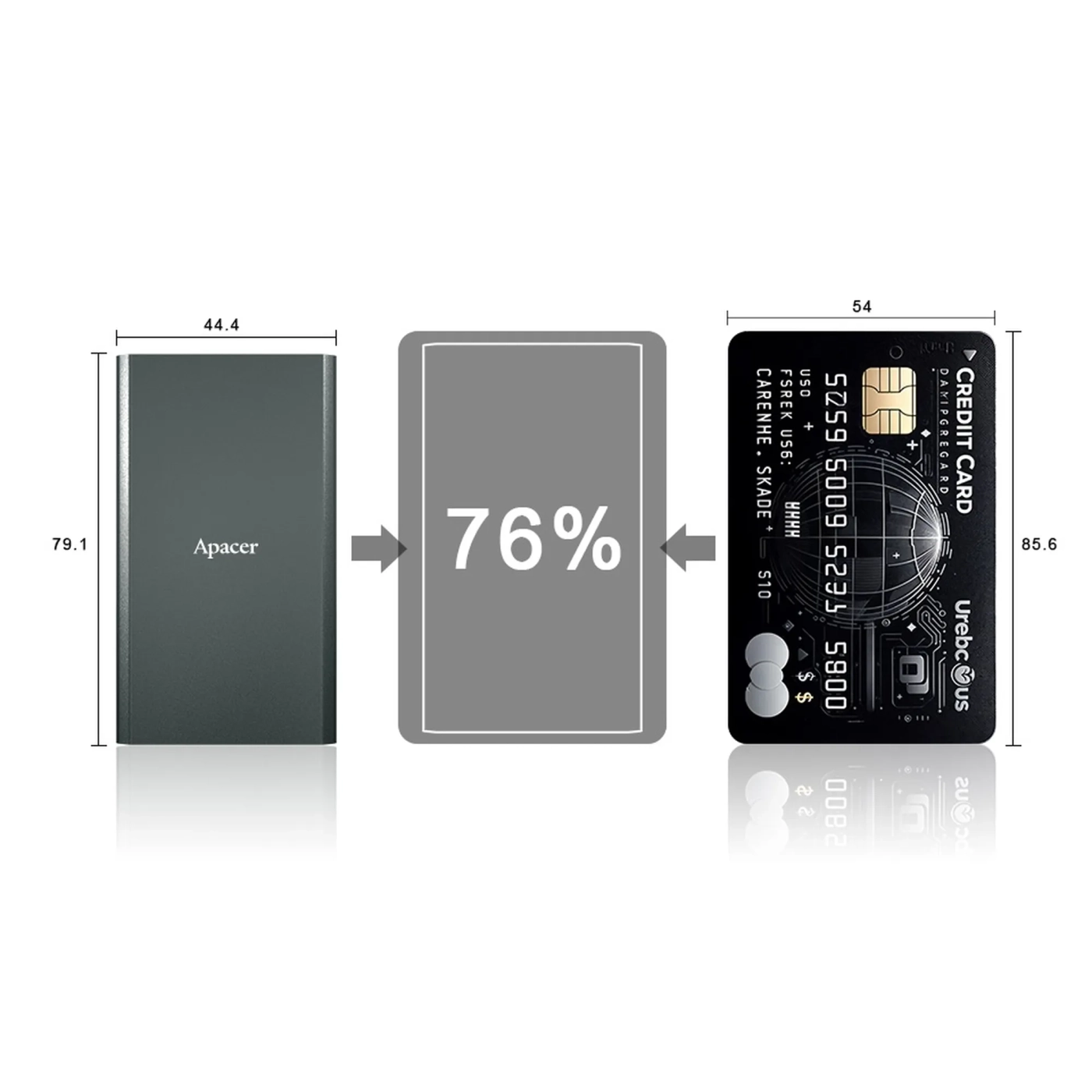 Купить SSD диск Apacer AS723 512GB USB-C (AP512GAS723B-1) - фото 5