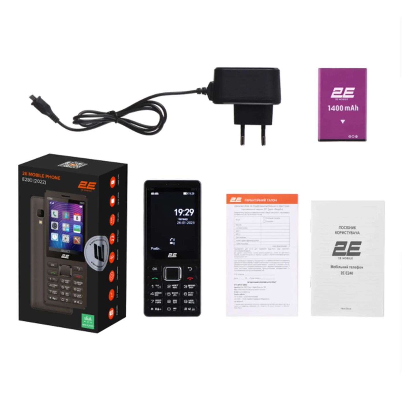 Купить Мобильный телефон 2E E280 2022 Black (688130245210) - фото 7